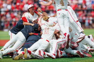 Louisville College Baseball Team Dogpile Celebration